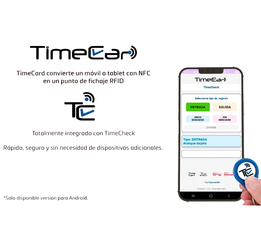 TimeCard NFC fichaje